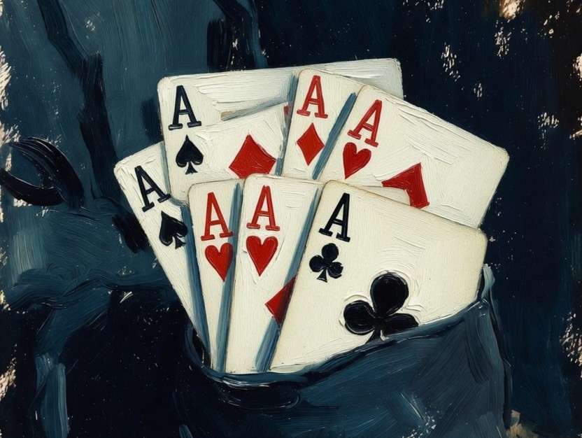 Aces up dad's sleeve